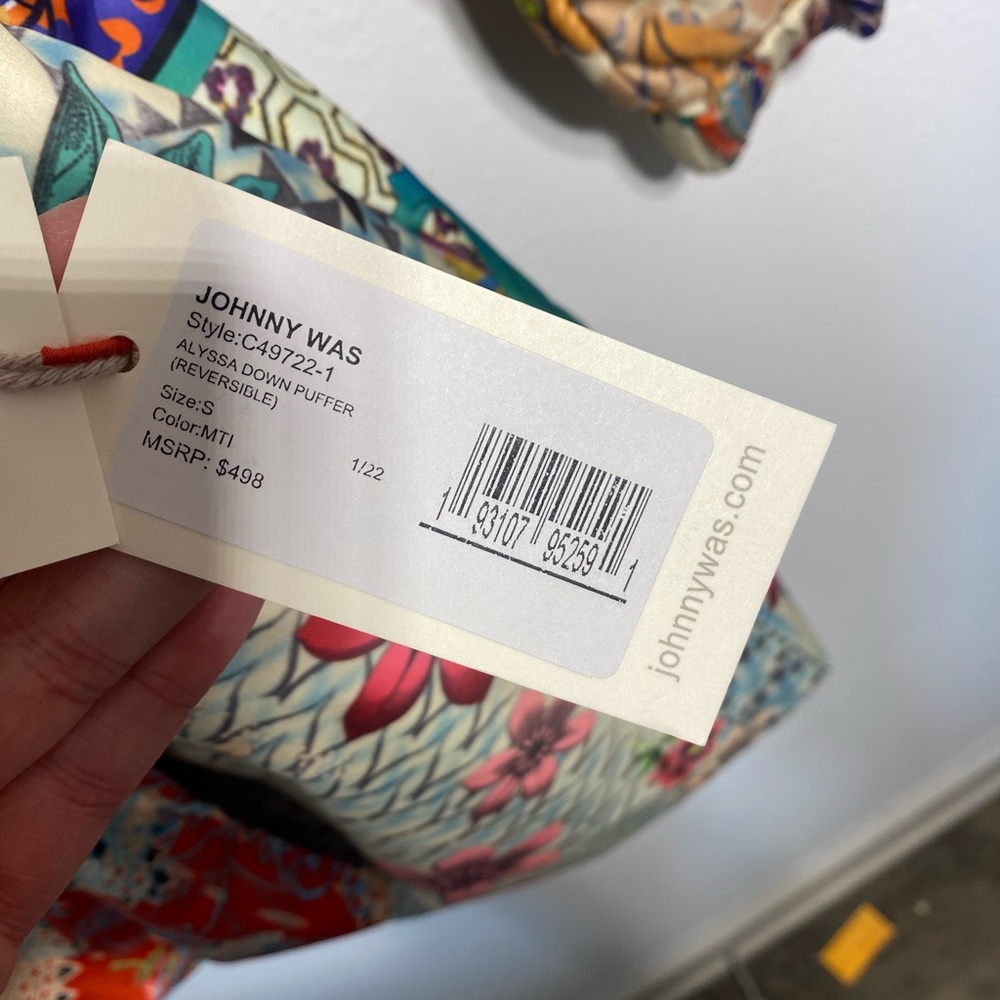 Johnny Was Multicolor Patchwork Puffer Jacket - image 8